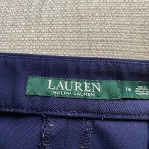 Navy blue Ralph Lauren straight leg work trousers